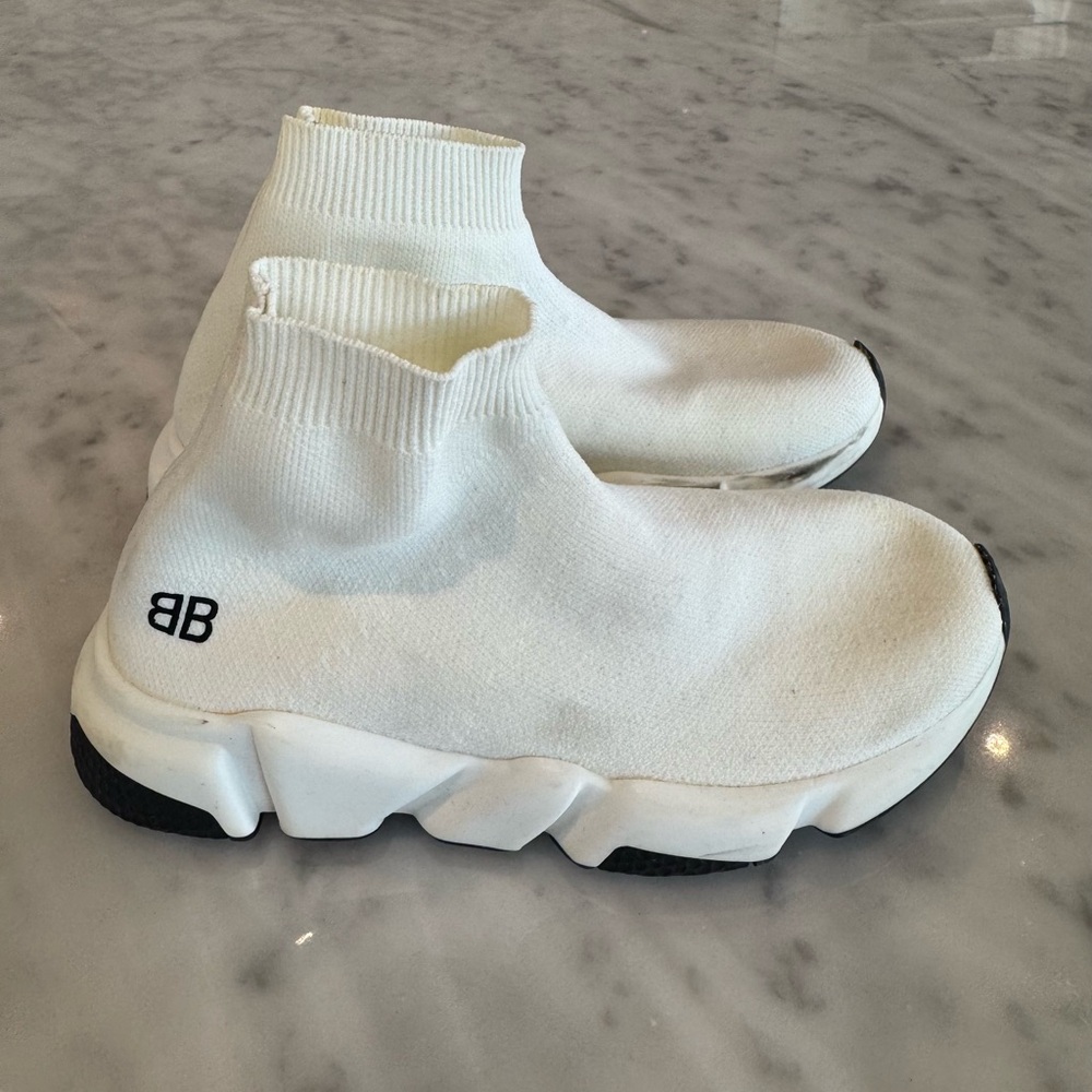 Balenciaga Kids White Sock Sneakers